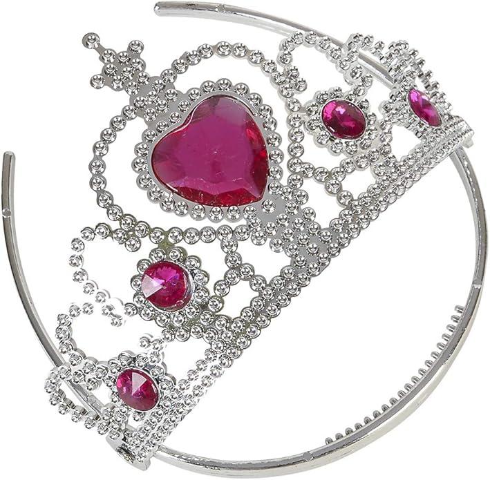 Rhode Island Novelty Tiaras with Heart Stones, 1 Pcs