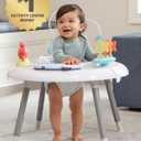 Skip Hop 2-in-1 Baby Activity Center with 20+ Developmental Activities Light-up Musical Piano for Tummy Time Play 4 Clip-on & Moveable Toys and 360-degree Rotating Seat Seascape Age 4m+