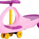 Wiggle Car - Ride on Toy for Ages 3 and Up - Toddler Ride on Toys with no Batteries, Gears, or Pedals Just Twist, Wiggle, and Go by Lil Rider (Pink) (Pink and Purple)