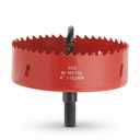4 Inch Hole Saw, M42 HSS Bi-Metal Hole Cutter with Arbor, Triangular Shank Hole Saw Drill Bit with Spring for Wood, Plywood, Plastic, Gypsum Board, Various Thin Metal Sheets (102)