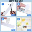 Metal Tape with Adhesive for Magnets, (1.4 inch Wide X 15 ft Long) Flexible White Metal Tape Roll, White Ferrous Tape Stick on Wall to Hold Magnetic Products