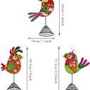 3Pcs Christmas Tree Topper Red Funny Cardinal Bird Glass Tree Topper Christmas Tree Outdoor Decor for Xmas Holiday New Year Home Decoration