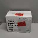 Plasticplace Trash Bags, Compatible with Simple human Code H, 8-9 Gallon Trash Can Liners, White Drawstring Garbage Bags, 100 Count Heavy Duty, 2 Pack