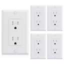 ELEGRP 15 Amp Tamper Resistant White Electrical Wall Outlet, 125V, UL Listed, 20 Pack