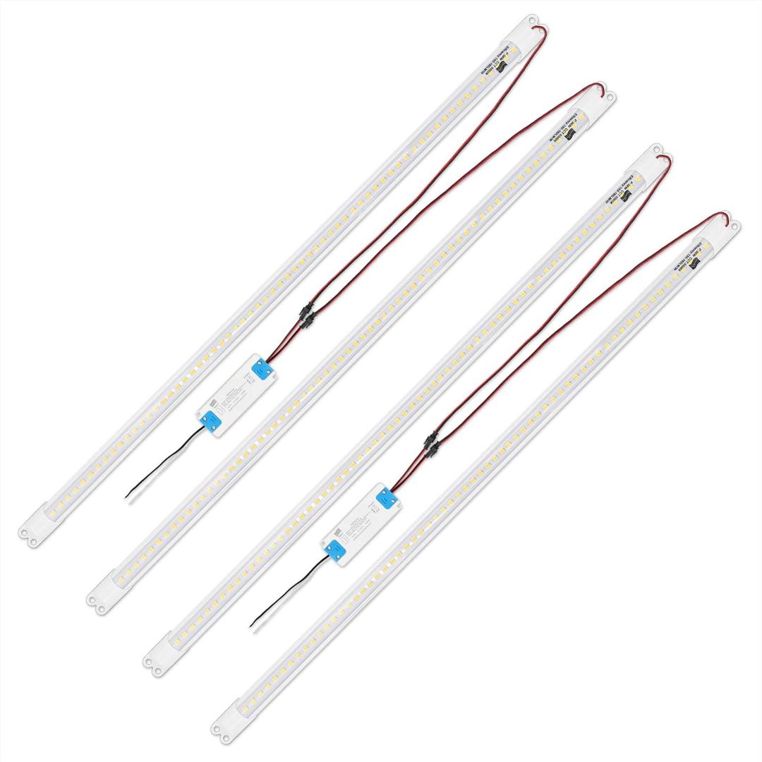 4FT Magnetic LED Retrofit Kit,Recessed T8T10Fluorescent Light Retrofit LED Light Tube,Panel Light,Troffer Quick Retrofit LED Light Kit ,No Professional Tools Required,36w, 5000K White light (2 pack)