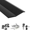 Garage Door Seal Top and Sides, 40 FT Universal TPE Weather Stripping Garage Door Trim Seal Weatherproofing Garage Door Seals with Nails and Lids in Black