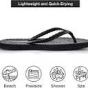 mazeskin Beach Soft Flip Flops for Women Shower Bath Quick Drying House Slippers Shoes Non-Slip Rubber Thong Sandals