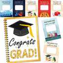 2 x Graduation Gift Card Book 7 x 5 Inch 20 Pages Gift Card Booklet Congrats Grad Organizer Greeting Card College Survival Album Keeper for Graduation Senior Gifts(Gold)