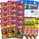 Set Of 15 Teenage Mutant Ninja Turtles Play Packs Fun Party Favors Coloring Book Crayons Stickers