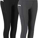 Fengbay 1 Pack High Waist Yoga Pants with Pockets, Tummy Control Workout Running Yoga Leggings for Women, Large