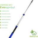 EVERSPROUT 1.5-to-3 Foot Telescopic Extension Pole | Lightweight Sturdy Aluminum Handle | Easy to Use Flip-Tab Lock Mechanism | Twist-On Metal Tip Works for Squeegee, Duster, Paint Roller (Pole only)