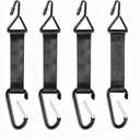 Fence Hooks for Baseball, Pickleball, Tennis and Camping, Nylon Safety Buckles and Durable Metal Hooks for Sports Bags, Pack of 4
