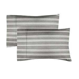 CGK Unlimited Queen Pillow Cases Set of 2 - Ultra Soft Hotel Quality Pillowcase Covers - Comfy Cozy Bedding for Women, Men, Kids & Teens - Machine Washable Pillow Protectors - 2 Piece Set - Queen Size Grey Stripes