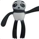 ArtCreativity Bendable Panda Toys, Set of 6, Flexible Figures, Stress Relief Fidget Toys for Kids, Fun Birthday Party Favors, Goodie Bag Fillers for Boys and Girls