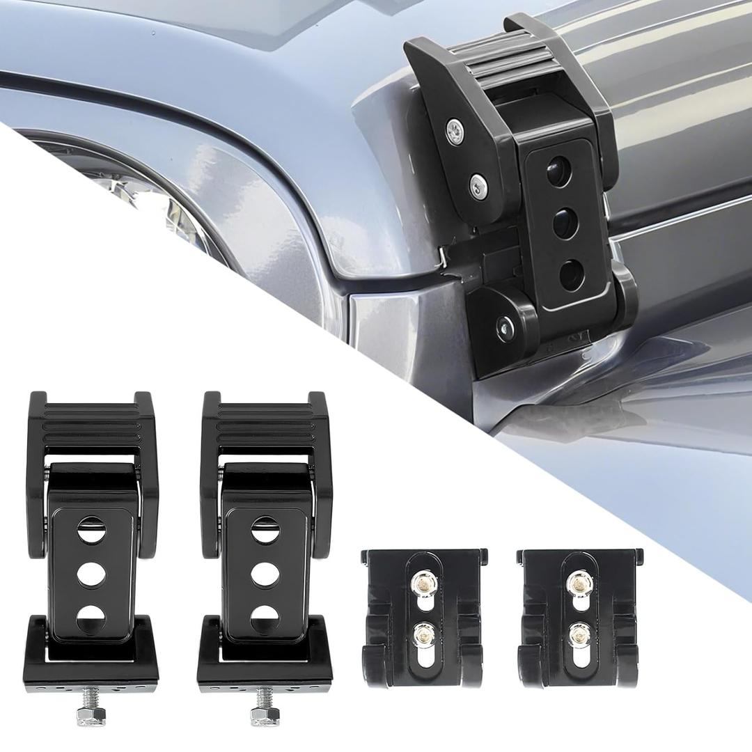 Hood Latches Compatible with Jeep Wrangler JK JKU 2007-2018, JL JLU 2018-2025, Gladiator JT 2020-2025 1 Pair (Black)