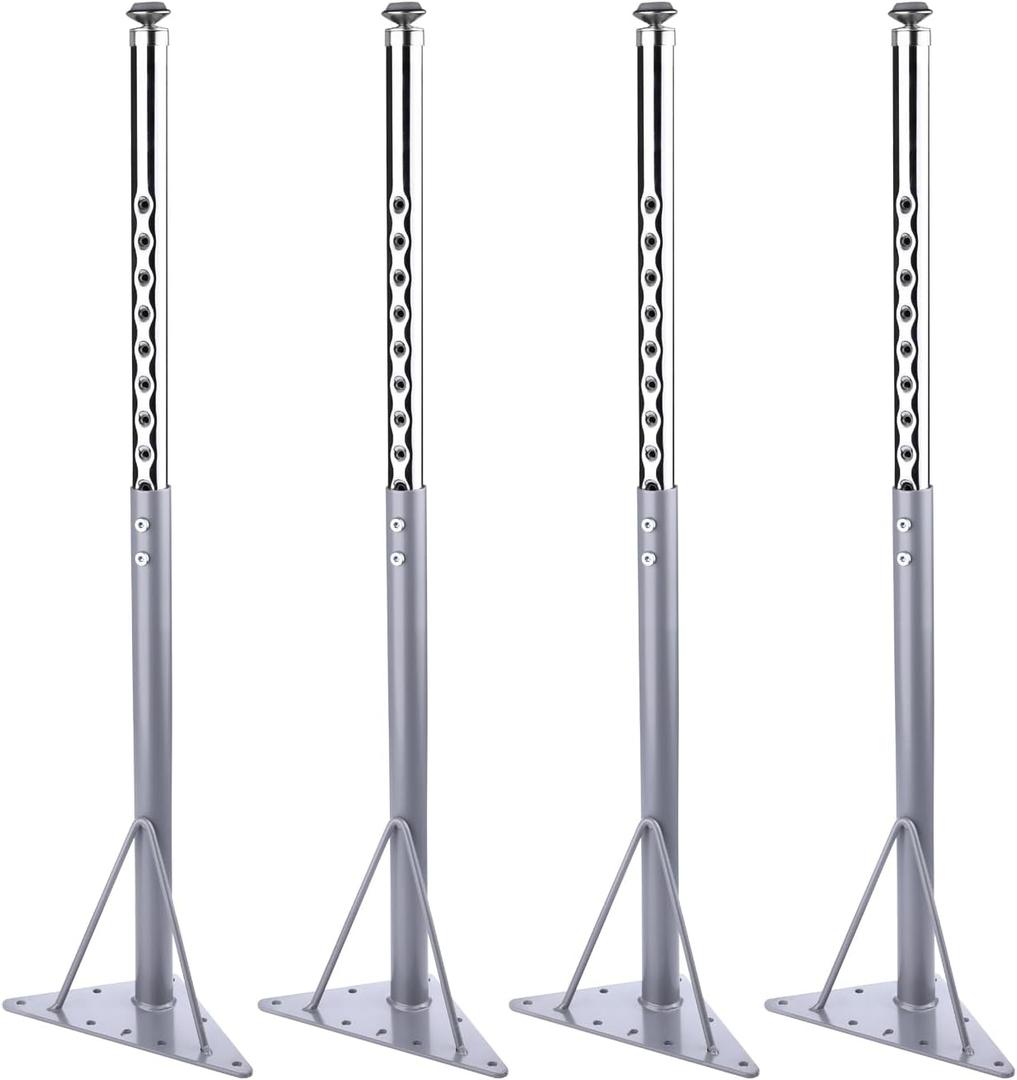 KAZAKA Adjustable Table Legs, 20-30 inch for Activity & Office Tables - Set of 4 (Grey)
