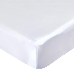 Satin Crib Sheets 2 Pack Soft & Silky Fitted for Baby Hair and Skin, White