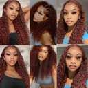 Auburn Bundles Brown Curly Bundles Human Hair Color 33 Loose Deep Wave Bundle 16 18 20 Inch Reddish Brown Human Hair Bundle Unprocessed Brazilian Remy Hair Extensions 150g