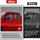Canvcle Window Visors Rain Guards for Dodge Ram 1500 Crew Cab 2009-2018/Ram 2500&3500 Crew Cab & Mega Cab 2010-2026/Ram 1500 Classic Crew Cab 2019-2024, Tape-On Side Window Deflectors Vent Visors 4PCS