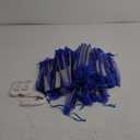 50 sets Imitated Silk Hand Fan with Tassel and Organza Bags and Thank you tags Fabric Handheld Folding Fans Bamboo Frame Bridal Dancing Props Wedding Party Favors (Royal Blue)