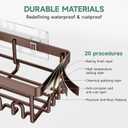 Veken Shower Caddy 6-Pack, No Drilling & Rustproof, Waterproof Adhesive Shelves Rack with Soap Holder, Large Capacity Bathroom Organizers and Storage, Wall-Mounted Kitchen & Home Decor, Brown