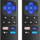 Pack of 2 Replacement Remote for Roku Box, for Roku Express, for Roku Premiere, for Roku Player, for Roku1/2/3/4,(NOT for Stick and TV or Game)