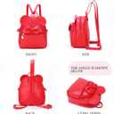 KL928 Girls Mini Backpack Bowknot Polka Dot Cute Small Daypacks Convertible Shoulder Bag Purse for Women