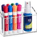 BEYGORM Magnetic Dry Erase Marker Holder for Whiteboard,Non-slip Acrylic Magnet Pen Holder for Fridge Refrigerator,Locker Organizer for Work,Locker Accessories,Pencil Cup for Desk,Marker Organizer