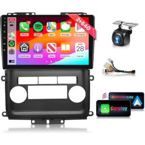 Podofo 2G+64G Car Radio for Nissan Frontier 2009-2012 with Wireless Carplay Android Auto,HiFi/16 EQ,Mirrorlink,9inch HD IPS Touch Screen Bluetooth FM RDS GPS WiFi SWC + AHD Bakcup Camera