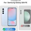 ZIYE Magnetic Case for Samsung Galaxy S24 FE 6.7 Inch [Compatible with MagSafe] Hard PC and Soft TPU Case with Orange Floral Flowers Anti-Scratch Shockproof Protection Phone Cover for Women