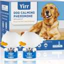 Dog Calming Diffuser, Puppy Pheromones Calming Diffuser, Relaxing Pheromone for Dogs Relief Stress Anxiety Fighting Scratching Barking, Help Train Dog to Pee, 2 Diffuser 2 Refill(48ml)