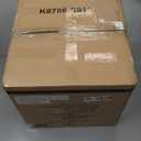 HomePop Home Decor Storage Ottoman with Tray Top|Upholstered Modern Square Storage Ottoman with Storage for Living Room & Bedroom, Brown Faux Leather