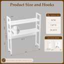 Brakki 2-Tier Desk Shelf, Desk Hutch Bookshelf with Pegboard and Hook Dorm, 30"x7.87"x34.25"