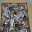 Brown Glass Christmas Ornaments - 3.15 Inch (80mm) 12 Pack, Vintage Style Tree Decorations
