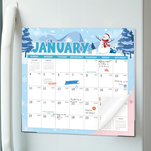 2026-2027 Magnetic Fridge Calendar, 18 Month Fridge Calendar Runs from January 2026 to June 2027 Magnetic Calendars for Refrigerator for Personal Planning and Organizing, Festival Style