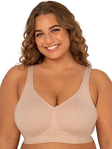 Fruit of the Loom Women's Fit for Me Collection: Plus-Size Wireless Bra - Soft Cotton Comfort & Support 46D