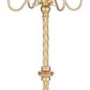 Sziqiqi 88cm Gold Candelabras Tall Candlestick Holders - Metal Taper Candle Stick Holders for Christmas Table Centerpieces Vintage 5 Branches Candle Holder for Dining Table Wedding Party Birthday