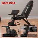 Adjustable Weight Bench, Foldable Incline Decline Flat Workout Bench for Home Gym Full Body Dumbbell Exercise, 660LBS Capacity (Black)