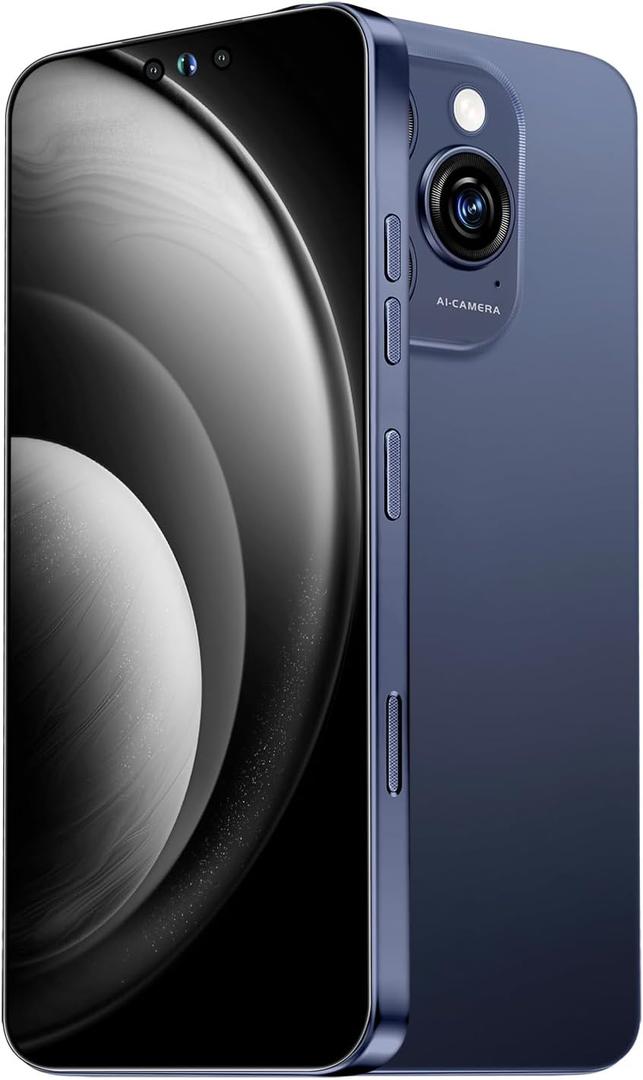 16PROMA X 5G Phone,Smartphone Unlocked Cell Phone 12GB+512GB/6.99 HD Screen Display/68MP+108MP Camera/7000 mAh, Dual SIM Card/Face Unlock/Fingerprint Button Unlock-and take Photos (Deep Blue)