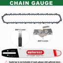 6 Inch Mini Chainsaw Chain 1/4" Pitch- .043" Gauge 37 Drive Links Low Kickback,Blade,Superior Lubrication,Hand Held,Fits All 37 Drive Link 6-inch cordless lithium chainsaws on the market.(40ETP37X1)