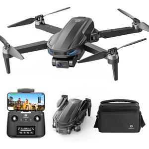 DEERC D65 Drone with 4K UHD Camera for Adults, 2-Axis Gimbal & EIS Stabilization, Under 249g Foldable GPS Quadcopter with Brushless Motors, Follow Me, Waypoint, Orbit, Auto Return, Beginner Friendly