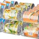 Can Organizer for Pantry, 3 Sets 2Tiers Can Storage Organizer Pantry, Soda Can Organizer for Fridge 24 Cans Rack Automatic Rolling Stackable Canned Food Organizer,Clear