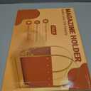 Aocii Magazine Holder, Artificial Leather Magazine Rack Floor with Golden Butterfly Hardware & Antique Brass Buckles, Bathroom Magazine Rack, Magazine Organizer for Floor Standing Home Decor