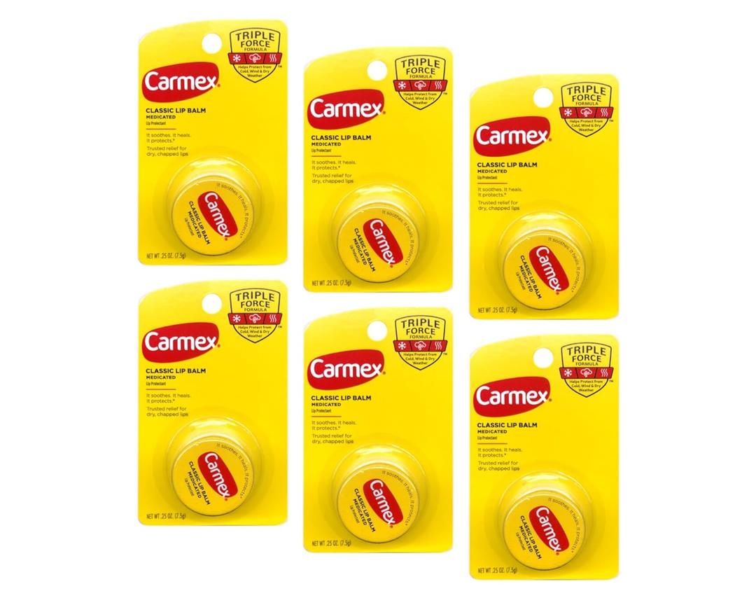 Carmex Classic Lip Balm Medicated 0.25 oz (Pack of 2) (0.25 Ounce)