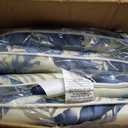 Outdoor/Indoor Chair Cushions with Ties, Waterproof All Weather Seat Cushions for Patio Furniture Home Garden Chair, Set of 4, 16x17 Inch, Lush Palm Blue
