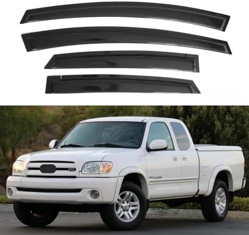 IG Window Visor for 2000-2006 Toyota Tundra Access Cab, Rain Guard Tape-On Extra Durable Sun Wind Side Vent Window Deflector, 2000 2001 2002 2003 2004 2005 2006 (Access Cab Only)