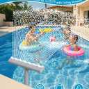 2025 Upgrade Pool Fountain for Above and Inground Pools, 360 Adjustable Wide Waterfall Sprinkler with Extension Tube, Cooling & Relaxation Swimming Pool Accessories (Grey) (Gray)