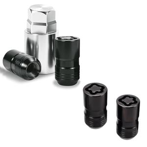 24216 Wheel Locks Lug Nuts M14 x 1.50 Compatible with Acura MDX/Cadillac Escalade/Ford Explorer/Chevrolet Silverado/Toyota Tundra/Dodge RAM & More 13/16" Hex Key Cone Seat Alloy Wheel Lock Set