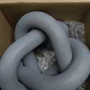 3 Link Wood Knot Decor Rustic Home Dcor Accents Hand Carved Coffee Table Decoration, Boho Chain Link Decoration, Modern Shelf, Rustic Objects for Home Living Room Bedroom(Gray)