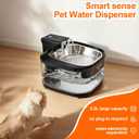 Cordless Cat Water Fountain, 5000mah Battery Operated Pet Water Fountain, 108oz/3.2L Automatic Dog Water Fountains for Cats Dog Indoor Outdoor (Large)
